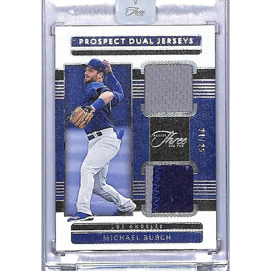 2023 Panini Three and Two Prospect Dual Jerseys #PDJ-MB Michael Busch NM-MT MEM 21/25 Los Angeles Dodgers - Baseball