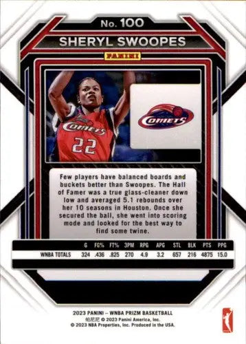 2023 Panini WNBA Prizm #100 Sheryl Swoopes NM-MT ID:70731 - Basketball Card Single