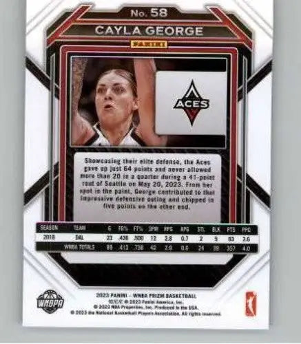 2023 Panini WNBA Prizm #58 Cayla George NM-MT ID:70727 - Basketball Card Single