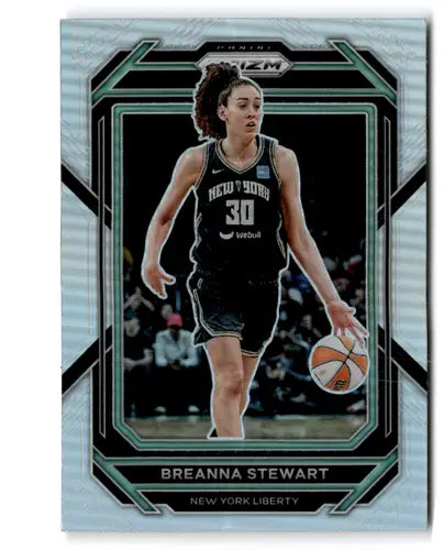 2023 Panini WNBA Prizm Prizms Silver #17 Breanna Stewart NM-MT ID:70717 - Basketball Card Single