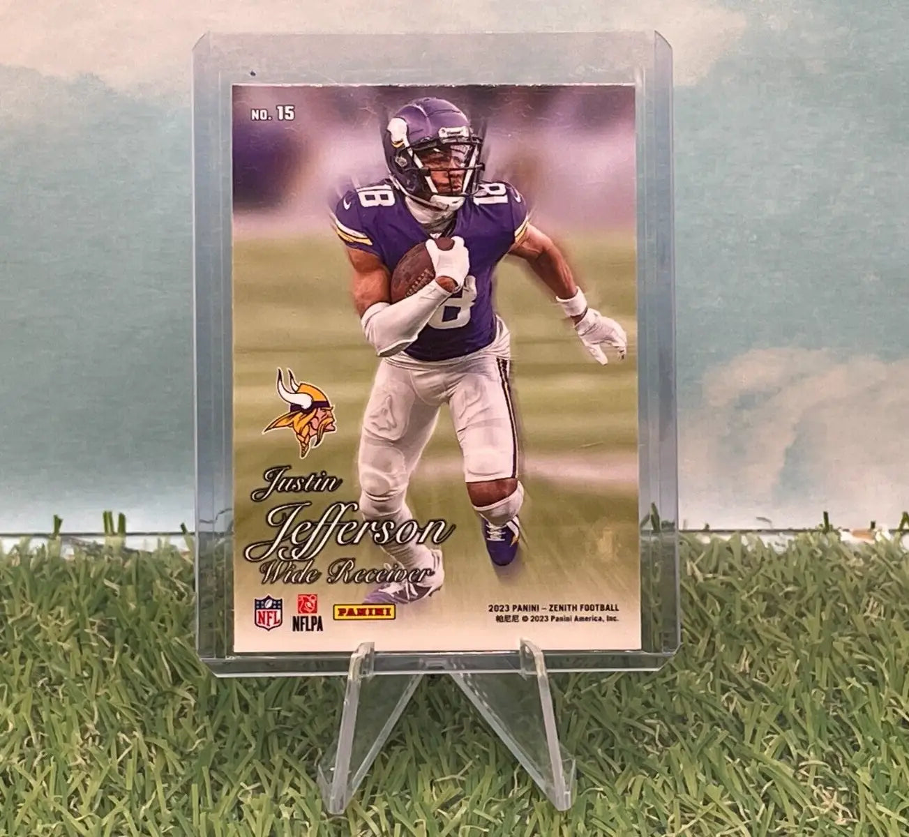 2023 Panini Zenith - #15 Justin Jefferson ’1994 Pacific’ - Minnesota Vikings - Football Card Single