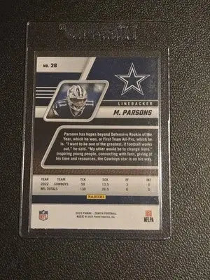 2023 Panini Zenith #28 Micah Parsons Red Zone - Football Card Single