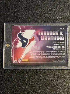 2023 Panini Zenith C.J. Stroud / Will Anderson Jr. Thunder and Lightning Silver - Football Card Single