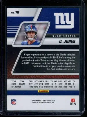 2023 Panini Zenith Daniel Jones #76 007/100 Football - Football Card Single