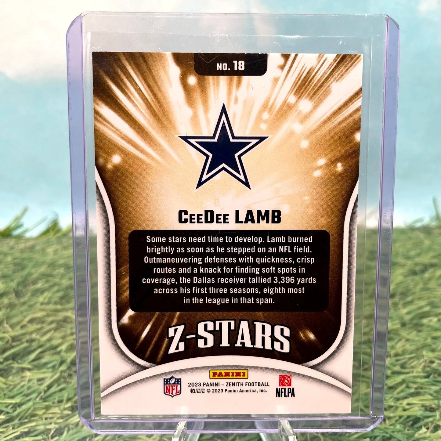 2023 Panini Zenith Football- CeeDee Lamb -Z-Stars- #18 -Dallas Cowboys - Football Card Single