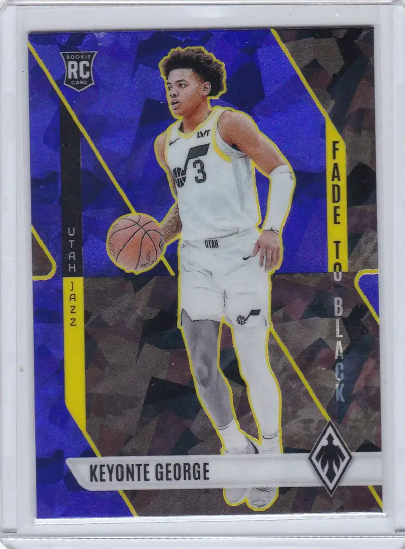 2023 PHOENIX #17 KEYONTE GEORGE BLUE CRACKED ICE- UTAH JAZZ - Basketball Card Single