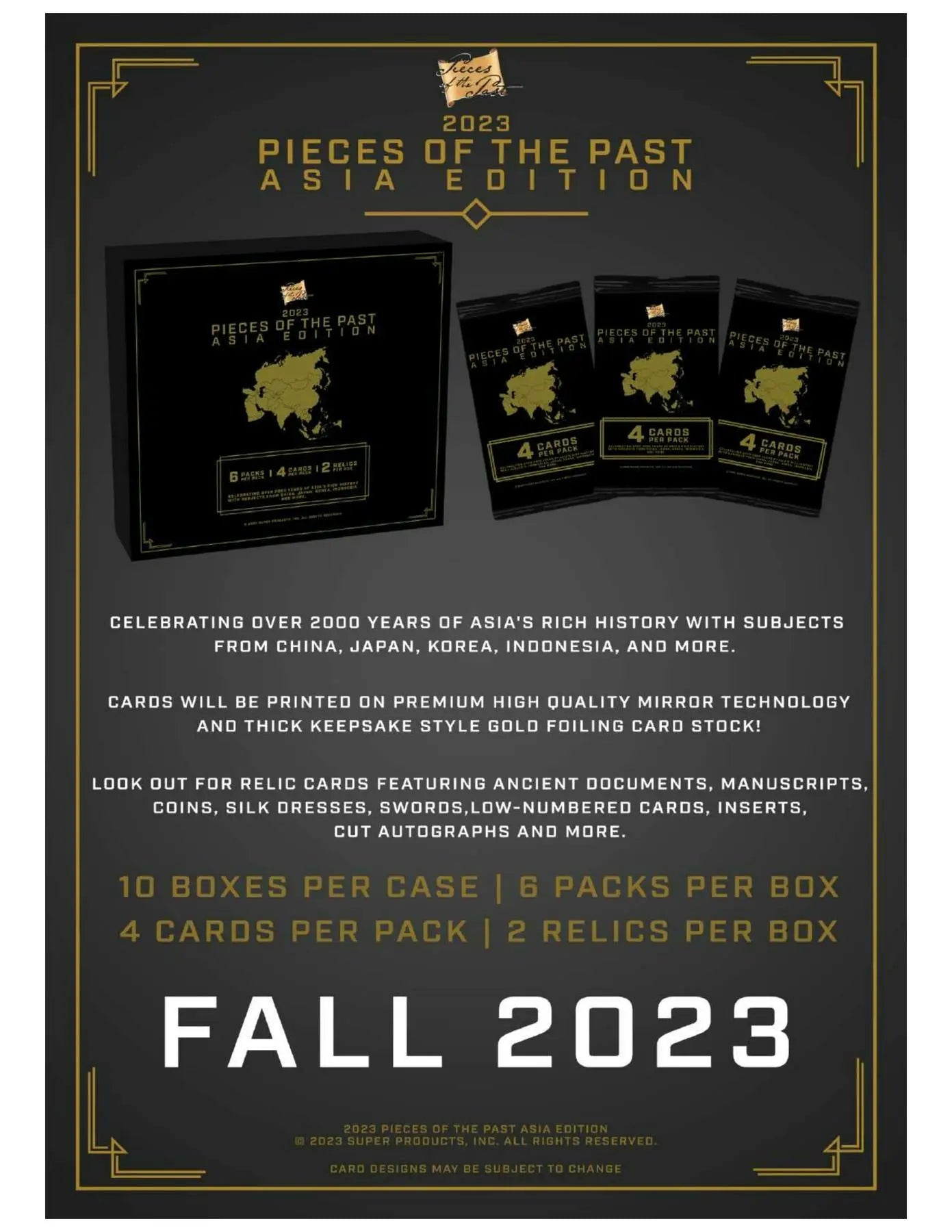 2023 Pieces of the Past Asia Edition Hobby Box | Columbia Sports Cards - Sport Card Hobby Boxes