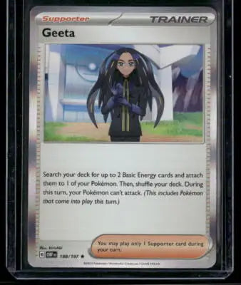 2023 Pokémon Geeta #188/197 Holo Rare Obsidian Flames - Pokémon Card Single