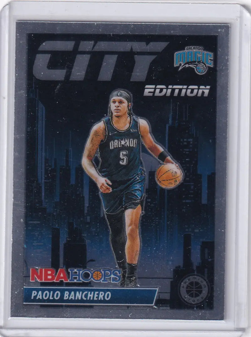 2023 PREMIUM STOCK #10 PAOLO BANCHERO CITY EDITION- ORLANDO MAGIC - Basketball Card Single