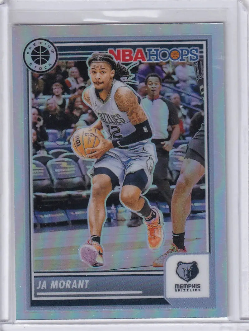 2023 PREMIUM STOCK #102 JA MORANT SILVER- MEMPHIS GRIZZLIES - Basketball Card Single