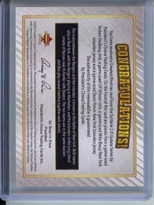 2023 President’s Choice Hedburg/Nilsson/Bossy/Potvin Greatest Rivalries 1/1