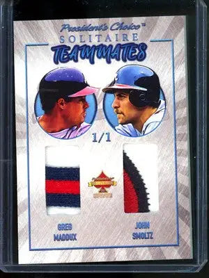 2023 President’s Choice John Smoltz Greg Maddux Teammates 1/1 Baseball - Baseball Card Single
