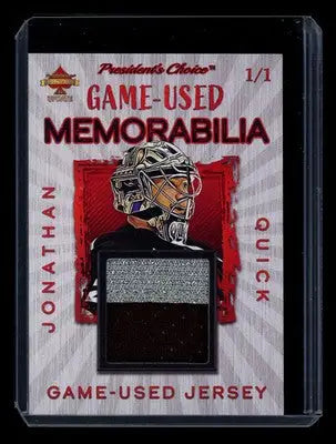 2023 President’s Choice Solitaire 2.0 Update Series Jonathan Quick 1/1 - Sports Memorabilia