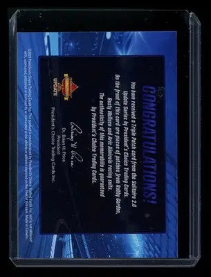 2023 President’s Choice Solitaire 2.0 Wallace Almirola Gordon 1/1 Triple Patch - Other