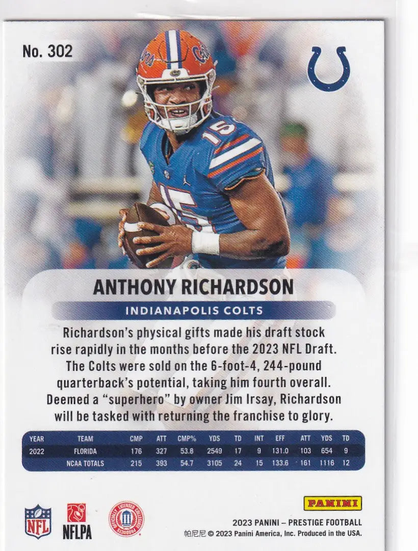 2023 PRESTIGE #302 ANTHONY RICHARDSON EXTRA POINTS- INDIANPOLIS COLTS