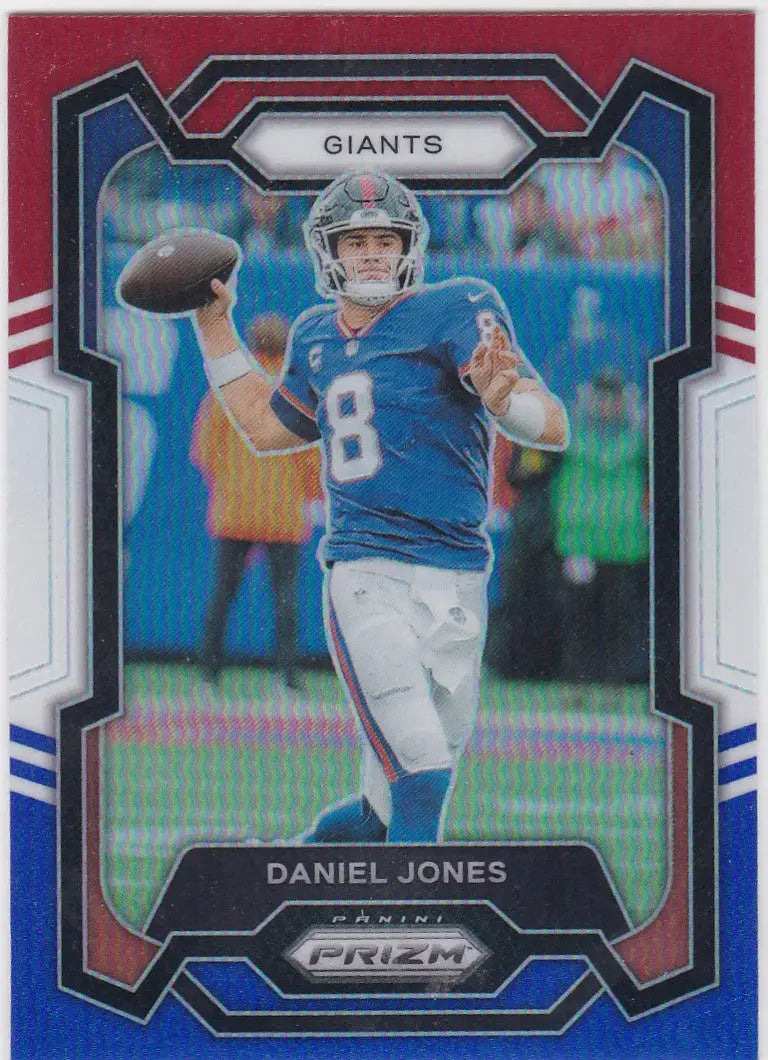 2023 Prizm #219 Daniel Jones Red white Blue Prizm New York Giants - Football Card Single