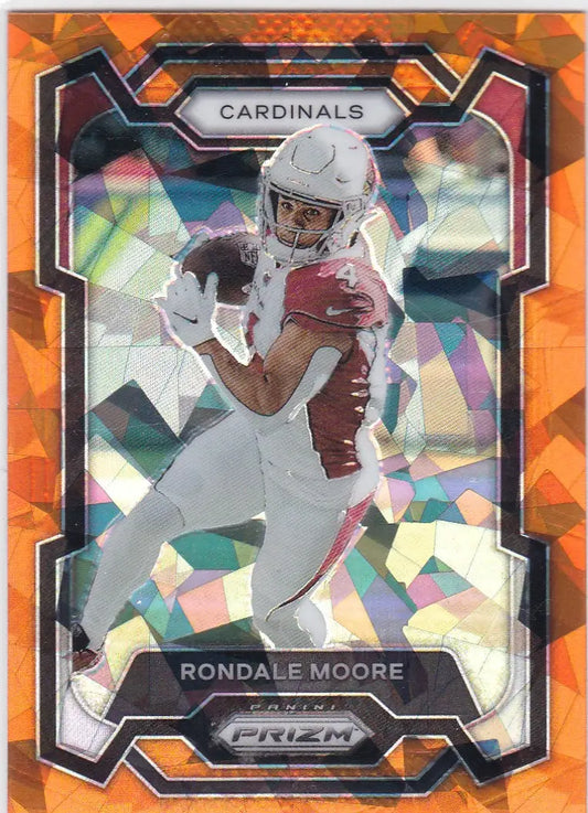 2023 PRIZM #7 RONDALE MOORE ORANGE CRACKED ICE- ARIZONA CARDINALS - Football Card Single