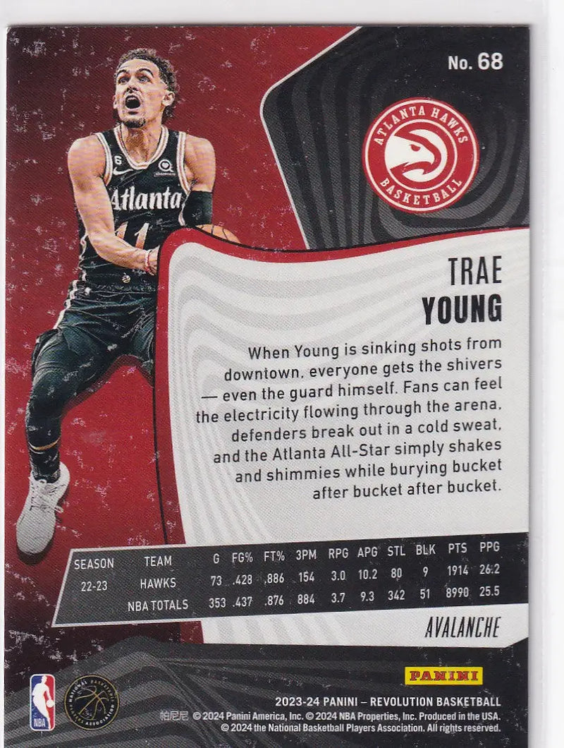 2023 REVOLUTION #68 TRAE YOUNG AVALANCHE- ATLANTA HAWKS - Basketball Card Single