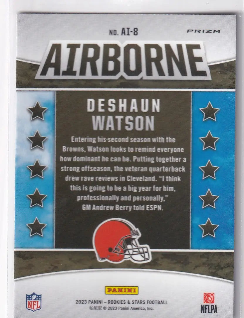 2023 ROOKIES AND STARS #AI-8 DESHAUN WATSON AIRBORNE- CLEVELAND BROWNS