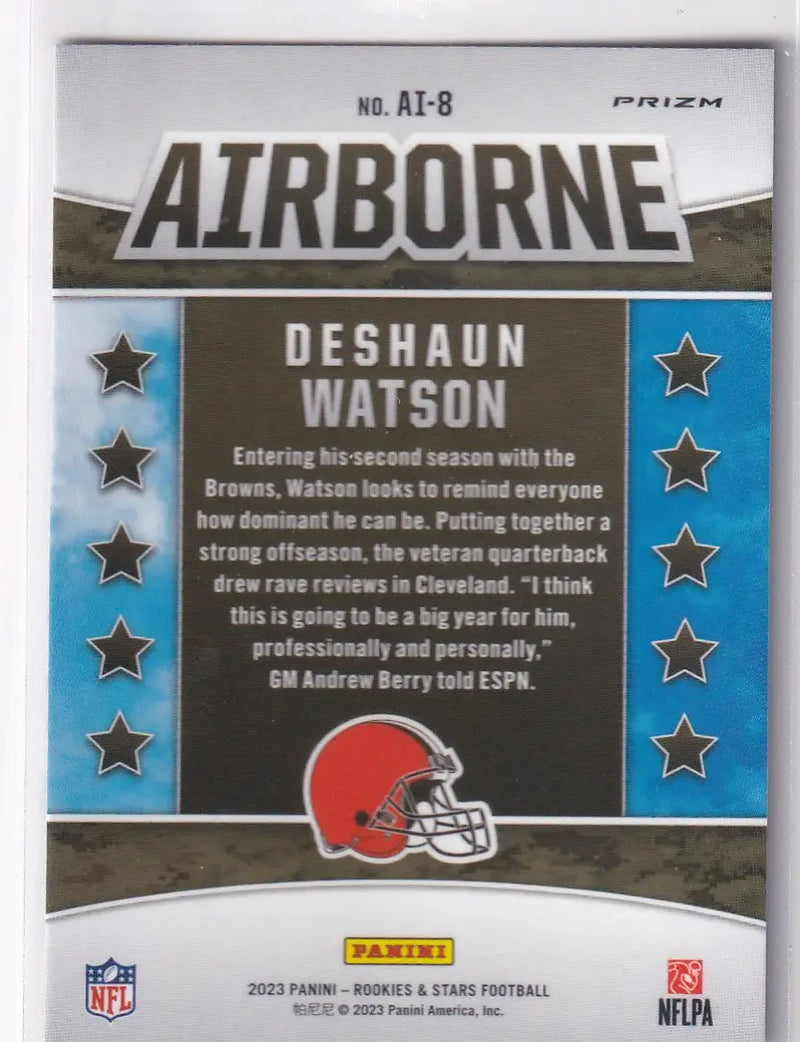 2023 ROOKIES AND STARS #AI-8 DESHAUN WATSON AIRBORNE- CLEVELAND BROWNS