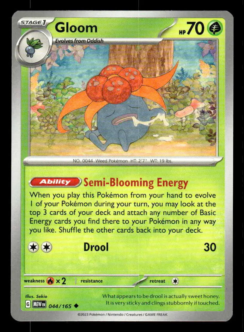 2023 Scarlet & Violet: 151 Gloom #044/165 Base Uncommon - Pokémon Card Single