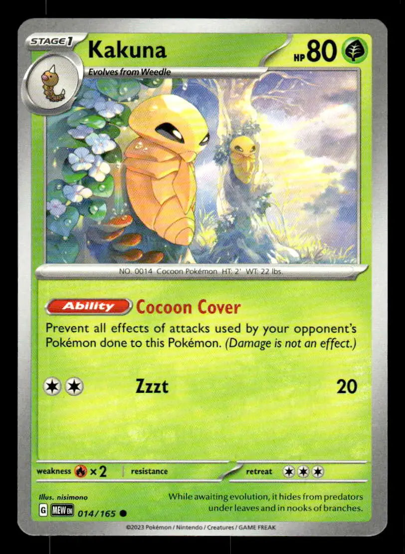 2023 Scarlet & Violet: 151 Kakuna #014/165 Base Common NM - Pokémon Card Single