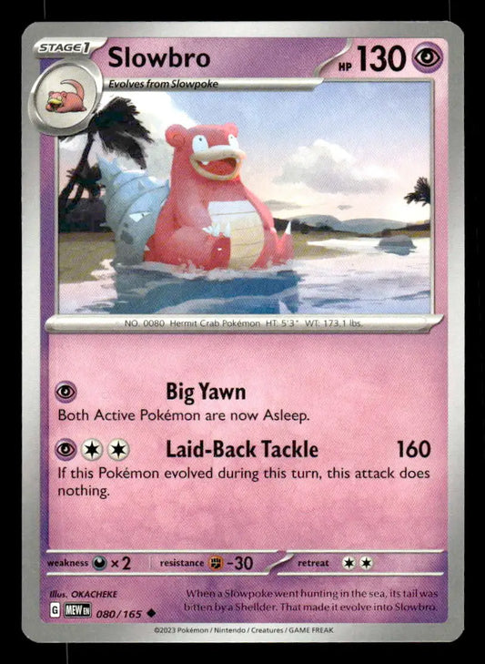 2023 Scarlet & Violet: 151 Slowbro #080/165 Base Uncommon NM - Pokémon Card Single