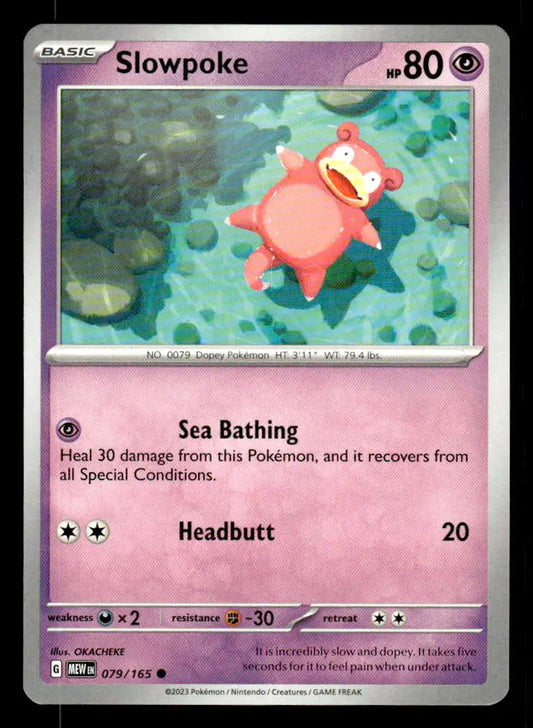 2023 Scarlet & Violet: 151 Slowpoke #079/165 Base Common NM - Pokémon Card Single