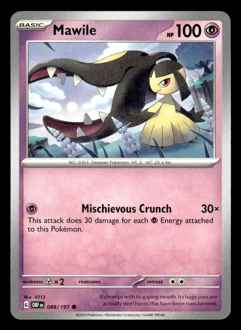 2023 Scarlet & Violet: Obsidian Flames #089/197 Base Common NM - Pokémon Card Single