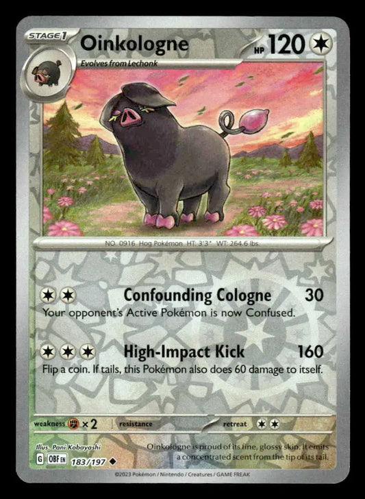 2023 Scarlet & Violet: Obsidian Flames Oinkologne #183/197 Reverse Holo Uncommon - Pokémon Card Single