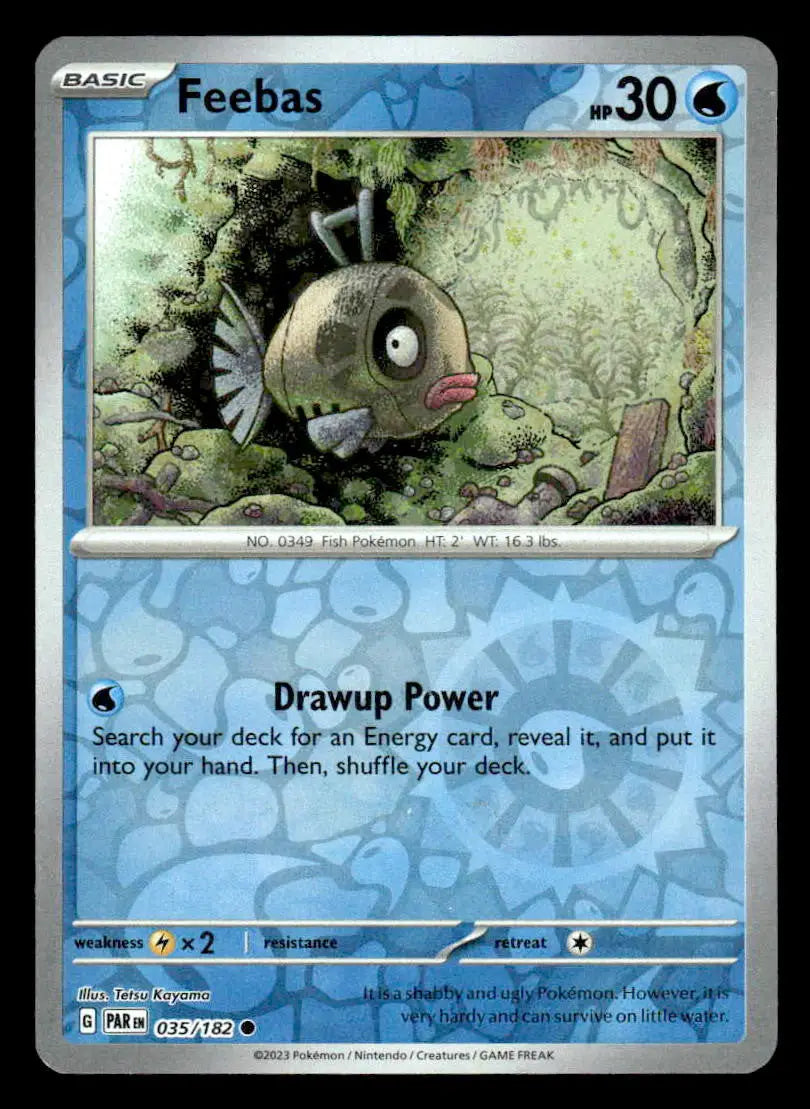 2023 Scarlet & Violet: Paradox Rift Feebas #035/182 Reverse Holo Common NM - Pokémon Card Single