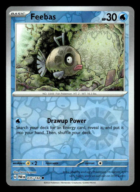 2023 Scarlet & Violet: Paradox Rift Feebas #035/182 Reverse Holo Common NM - Pokémon Card Single