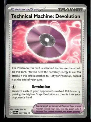 2023 Scarlet & Violet: Paradox Rift Technical Machine: Devolution #177/182 NM - Pokémon Card Single
