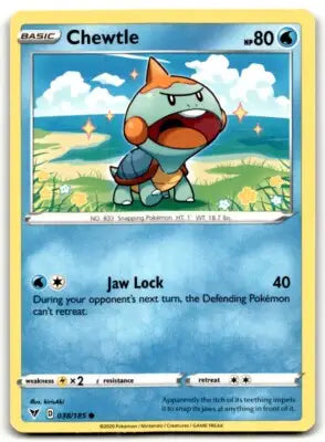 Chewtle Pokémon card from 2023 Scarlet & Violet Promos Quaxly Basic Promo #3 in text-align center layout