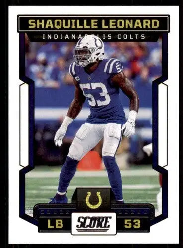 2023 Score #13 Shaquille Leonard NM Near Mint Colts ID:64959 - Football Card Single