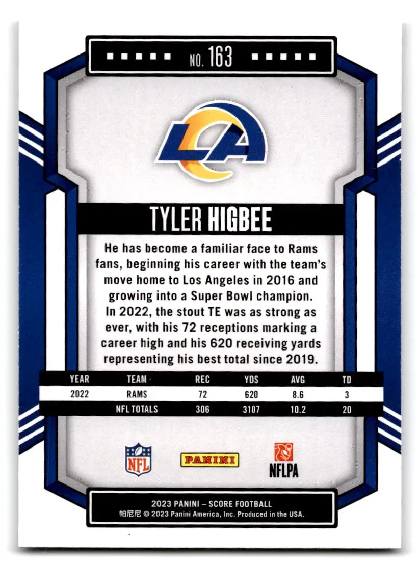 2023 Score #163 Tyler Higbee - Football Card Single