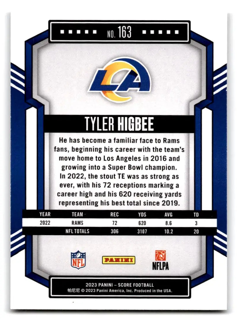 2023 Score #163 Tyler Higbee - Football Card Single