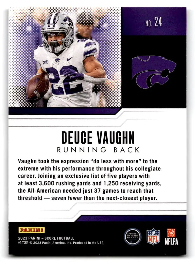2023 Score #24 Deuce Vaughn Protential - Football Card Single