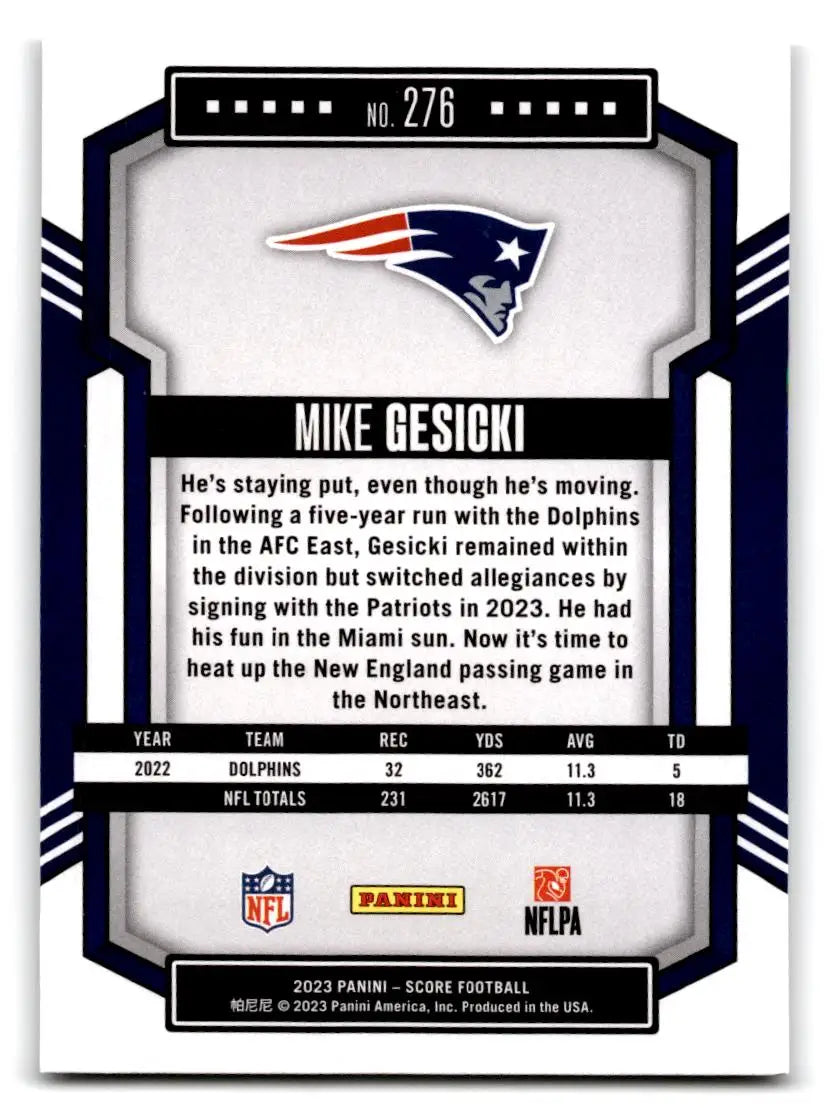 2023 Score #276 Mike Gesicki - Football Card Single