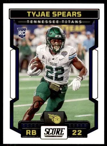 2023 Score #325 Tyjae Spears NM Near Mint RC Rookie Titans ID:64983 - Football Card Single