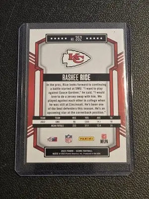 2023 Score #352 Rashee Rice Rookie Card - Football Card Single