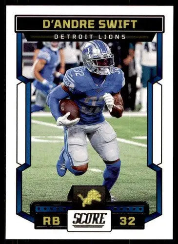 2023 Score #82 D’Andre Swift NM Near Mint Lions ID:64965 - Football Card Single