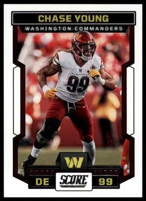 2023 Score Base Chase Young Washington Commanders 258 - Football Card Single