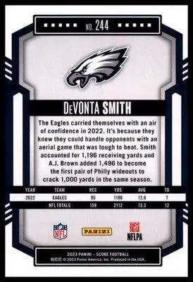 2023 Score Base DeVonta Smith Philadelphia Eagles 244 - Football Card Single