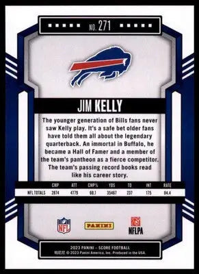 2023 Score Base Jim Kelly Buffalo Bills 271 - Football Card Single