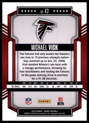 2023 Score Base Michael Vick Atlanta Falcons 43 - Football Card Single
