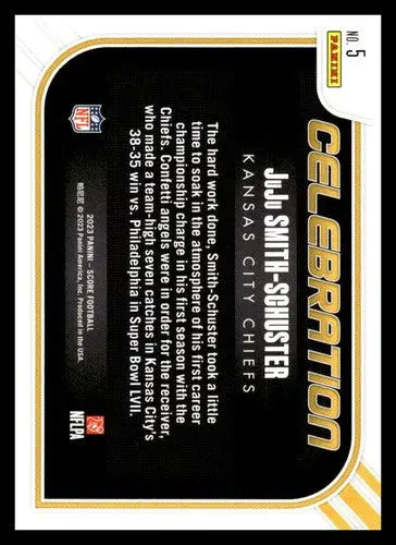 2023 Score Celebration #5 JuJu Smith-Schuster NM Near Mint Chiefs ID:64942 - Football Card Single