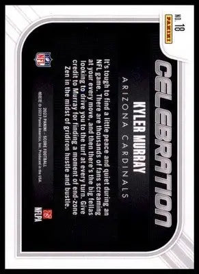 2023 Score - Celebration Base Kyler Murray Miami Dolphins 18 - Football Card Single