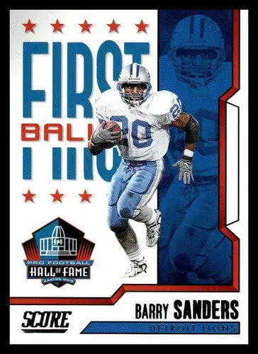 2023 Score First Ballot #9 Barry Sanders NM Near Mint Lions ID:64941 - Football Card Single