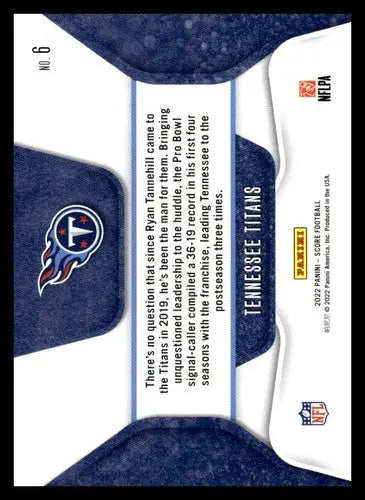 2023 Score Huddle Up #6 Tennessee Titans NM Near Mint Titans ID:64946 - Football Card Single